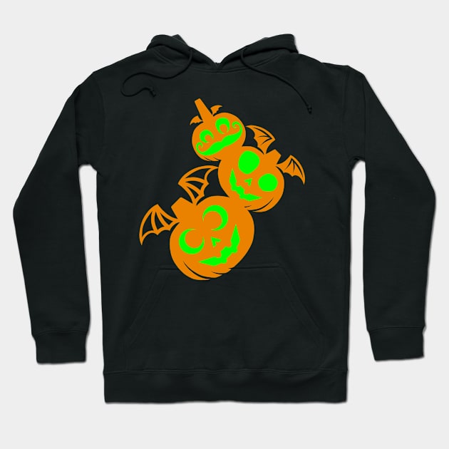 Vampire Pumpkin Buddies - Too Spooky Edition Hoodie by OdinUnger